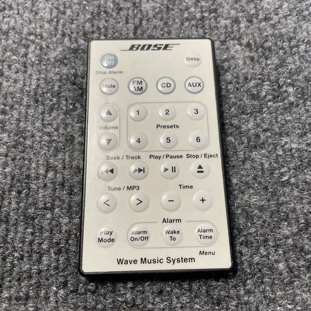 Bose Wave Music System Remote Control Replacement Tested FM AM AUX CD Alarm